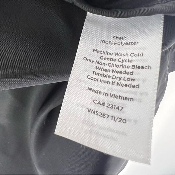 T by Talbots Hidden Hood Anorek Jacket Womens MP Black Zip Up Cinch Waist - Picture 6 of 6